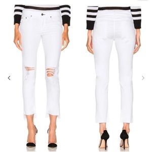Rag & Bone Dre Capri Distressed Denim